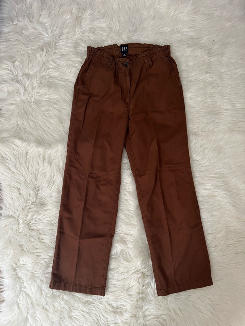GAP Easy Twill Brown Straight-Leg Pants - Picture 4 of 11